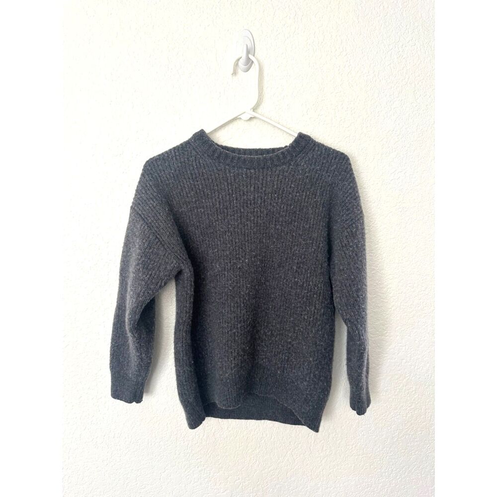 Aritzia Sunday Best Wool Blend Crewneck Sweater Gray Size Small
